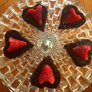 Brownies with Ganache and Strawberries