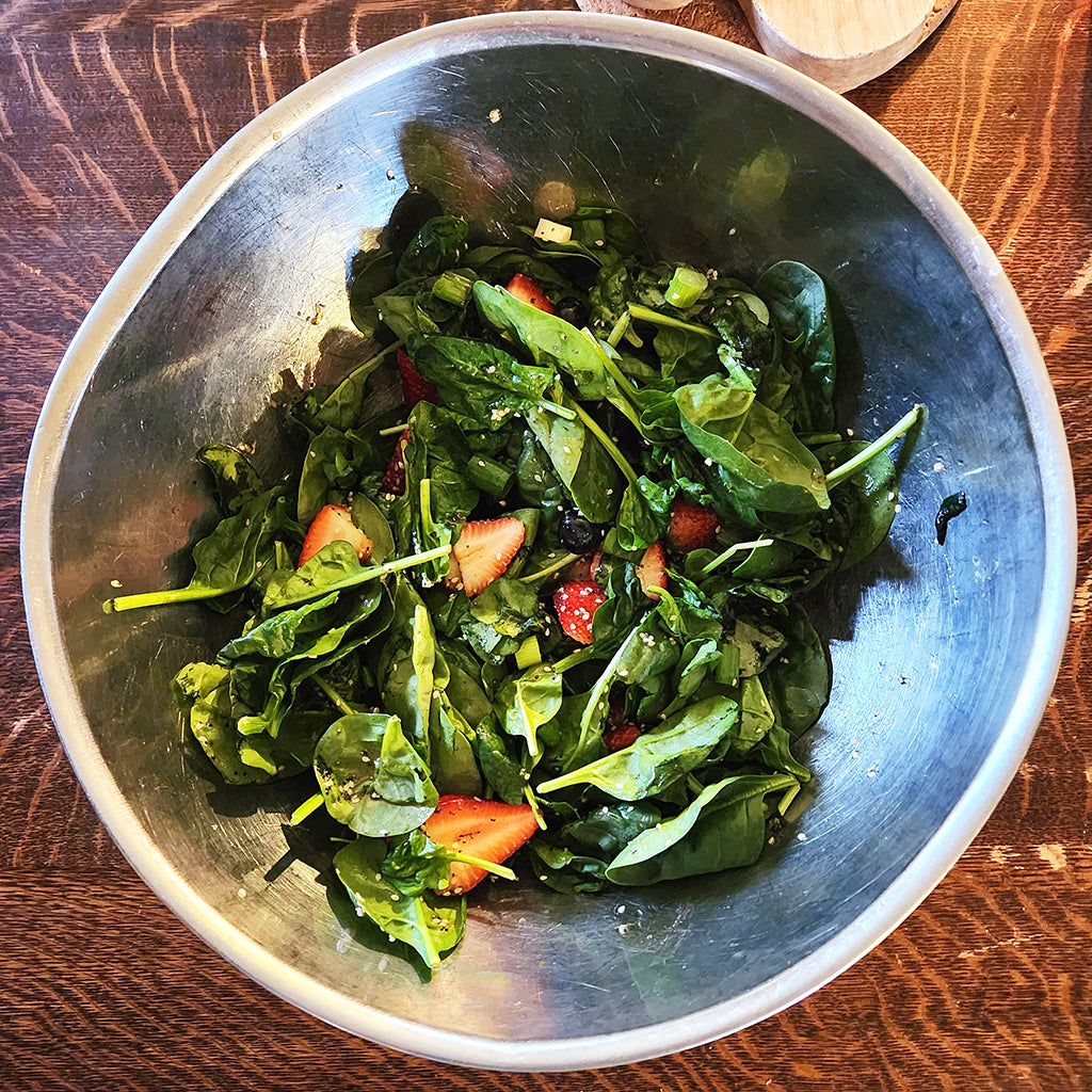 Hardy Family - Strawberry Spinach Salad with Maple Dressing