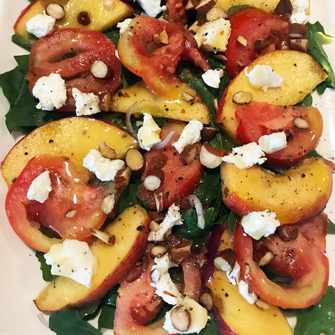 Peach, Tomato and Arugula Salad