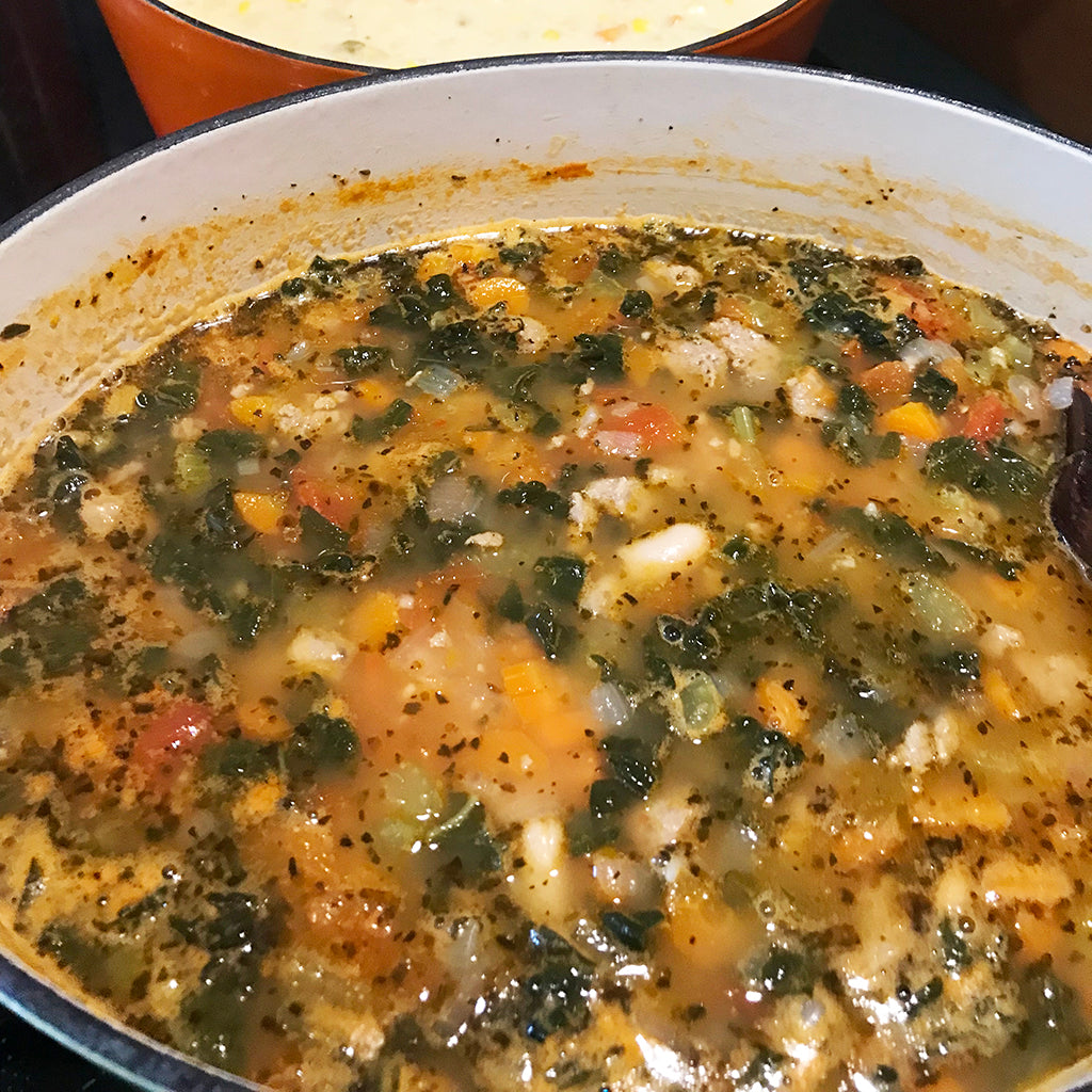 Sausage, Kale and White Bean Soup