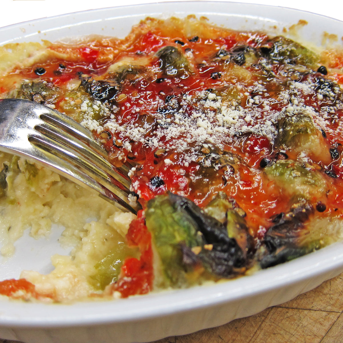 Brussels Sprouts over Smokey Béchamel with Gouda Foodsmiths