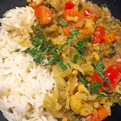 Warm and satisfying vegetable curry