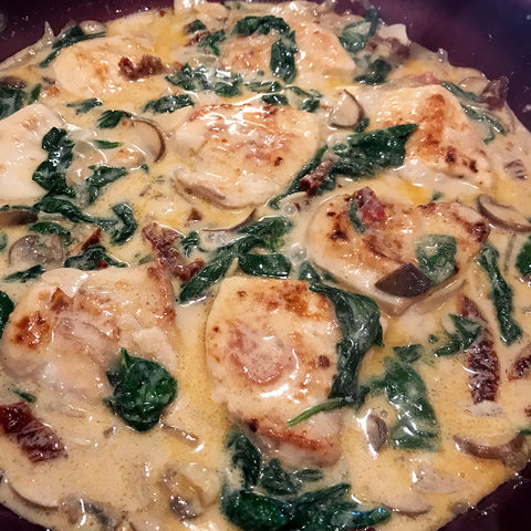 Bubbling on the stove, smells delicious