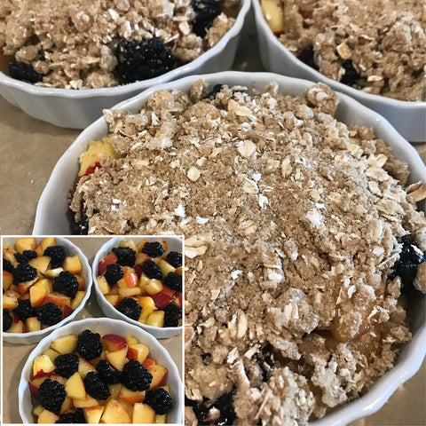 Nectarine and Blackberry Crisp