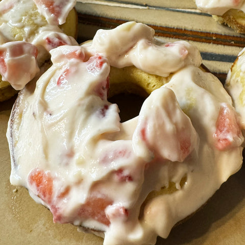 Strawberry Donut Recipe Strawberry Cream Cheese Frosting