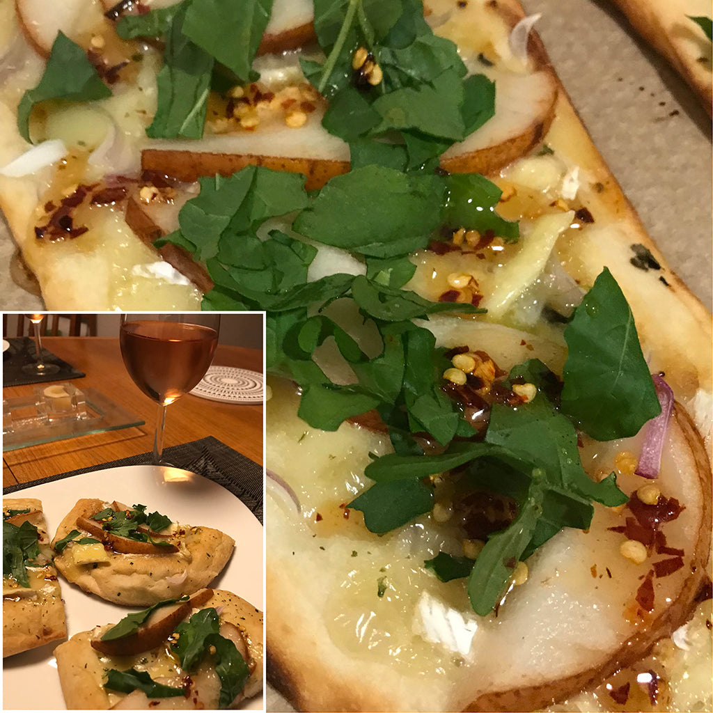 Pear and Brie Naan Flatbread