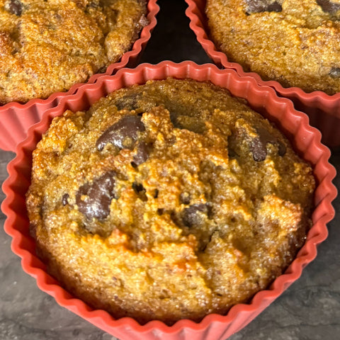 Clean Keto Banana Chocolate Chip Muffins