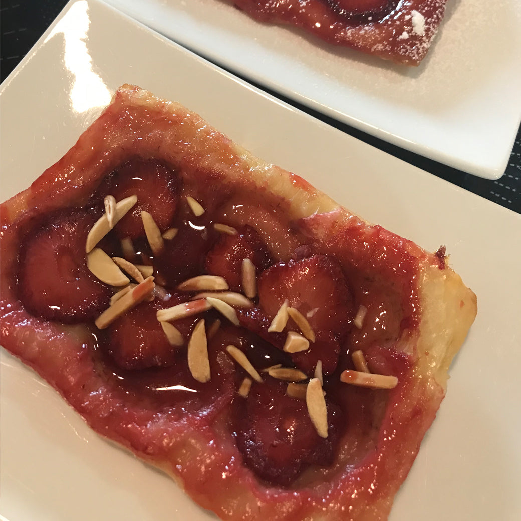 Upside Down Strawberry Puff Pastry Tarts