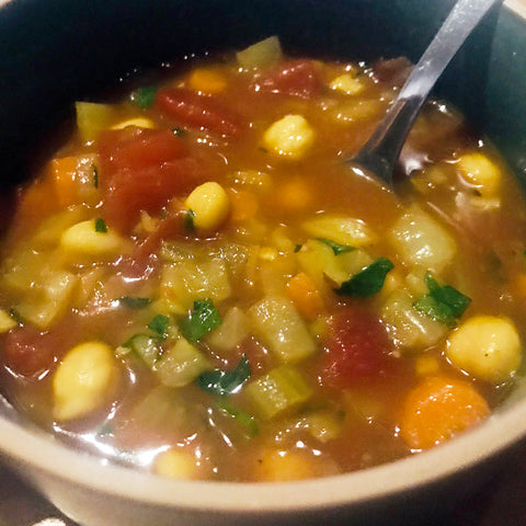 Vegetable Soup with Chickpeas