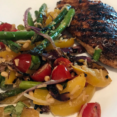 Grilled Asparagus and Yellow Pepper Salad