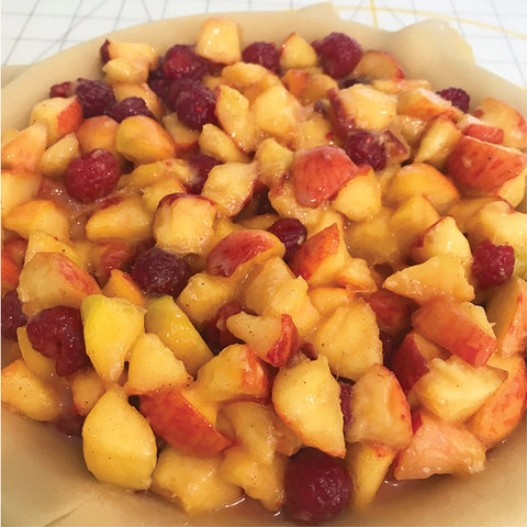Peach and Raspberry Pie