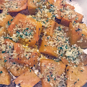 Honeynut Squash with Garlic Parmesan Crumbs