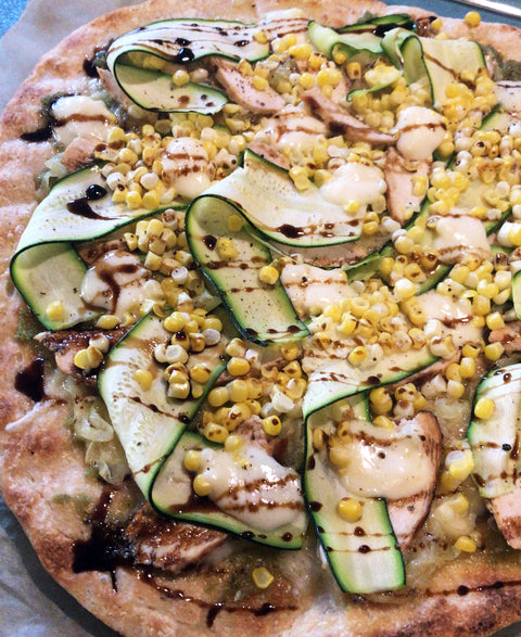Zucchini Corn Pizza