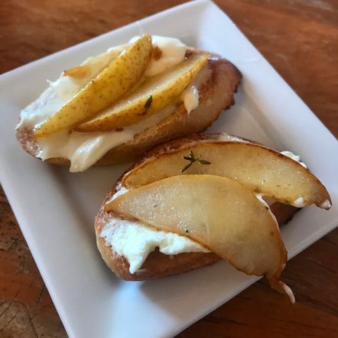 Pear and Brie Crostini