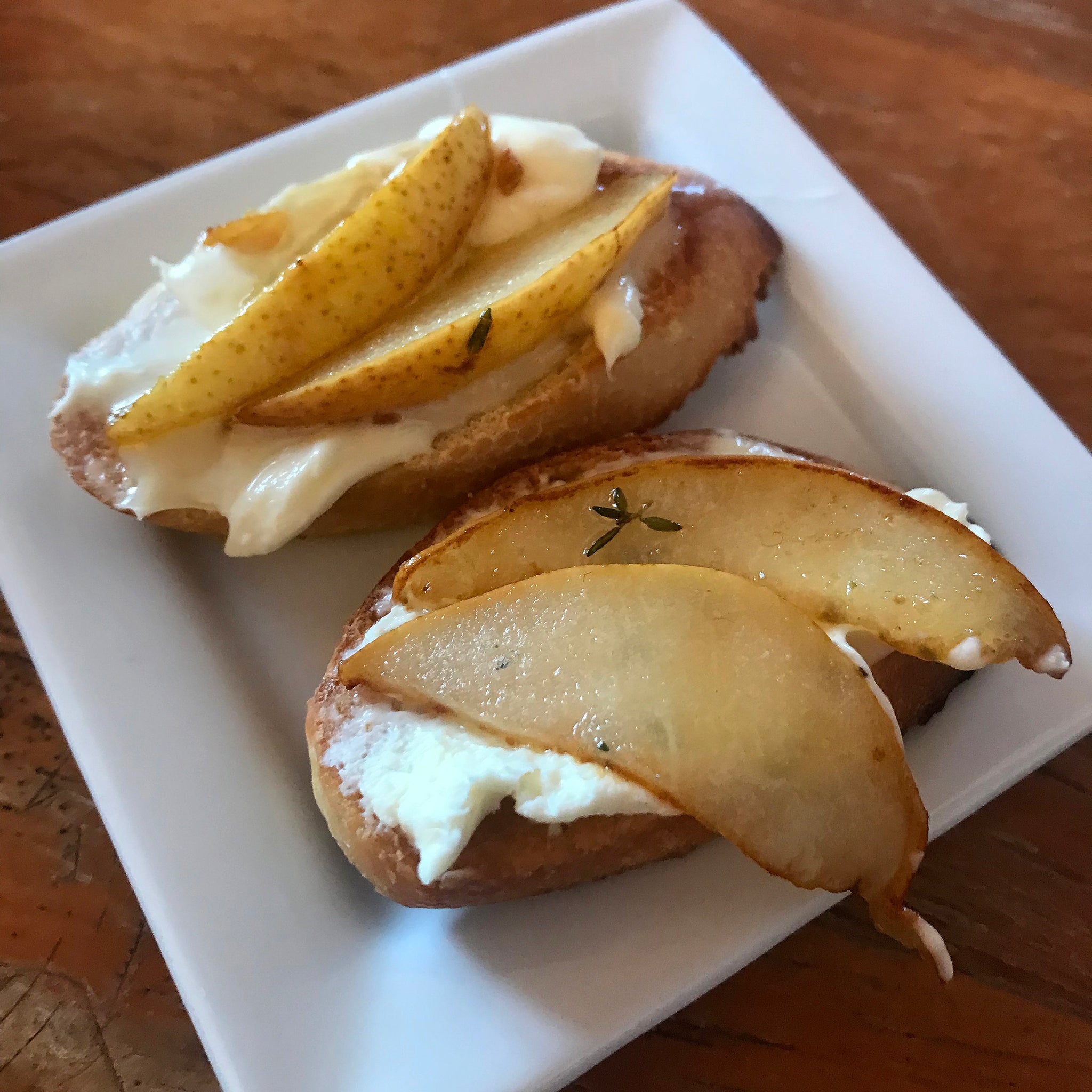 Pear and Brie Crostini