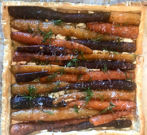 Roasted Rainbow Carrot Tart