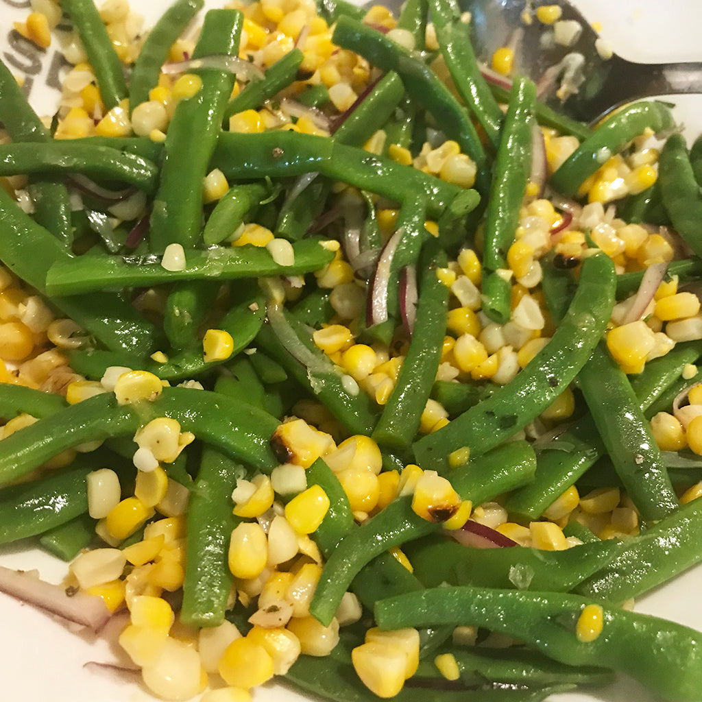 Grilled Corn and Green Bean Salad