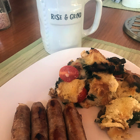Spinach and Mushroom Strata