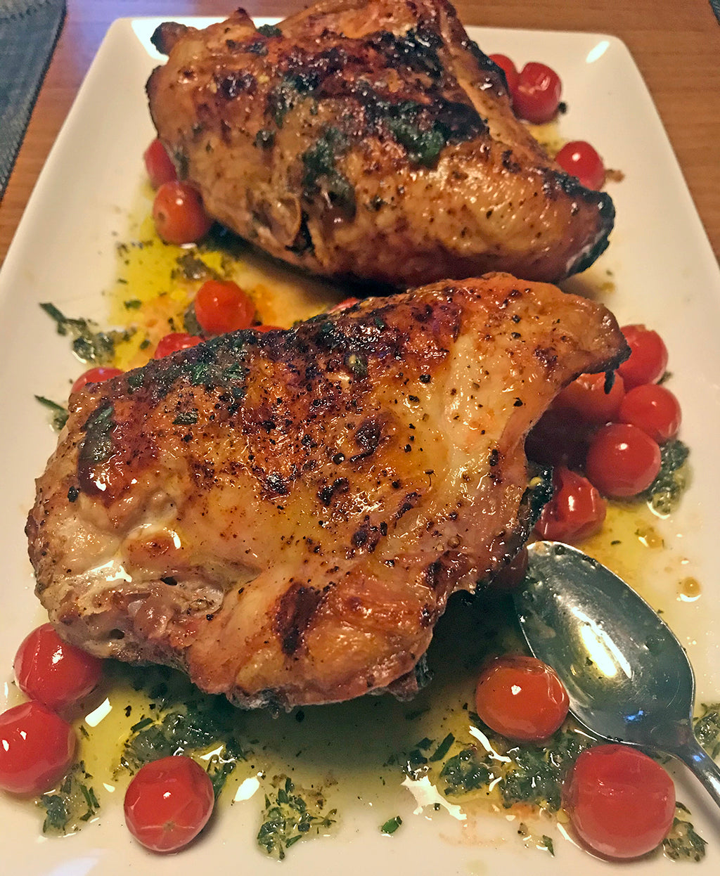 Oven Roasted Chicken with Fresh Herb Olive Oil
