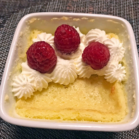 Lemon Raspberry Pudding Cakes