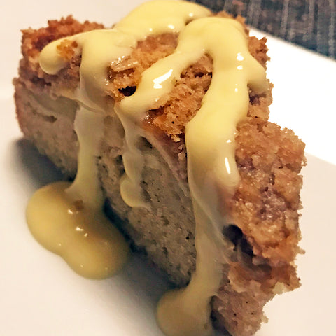 Irish Apple Cake with Whisky Custard Sauce