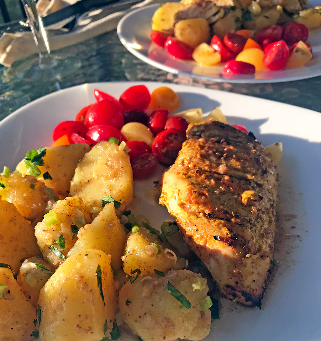 Tandoori Flavoured Chicken and Indian Spiced Potato Salad!