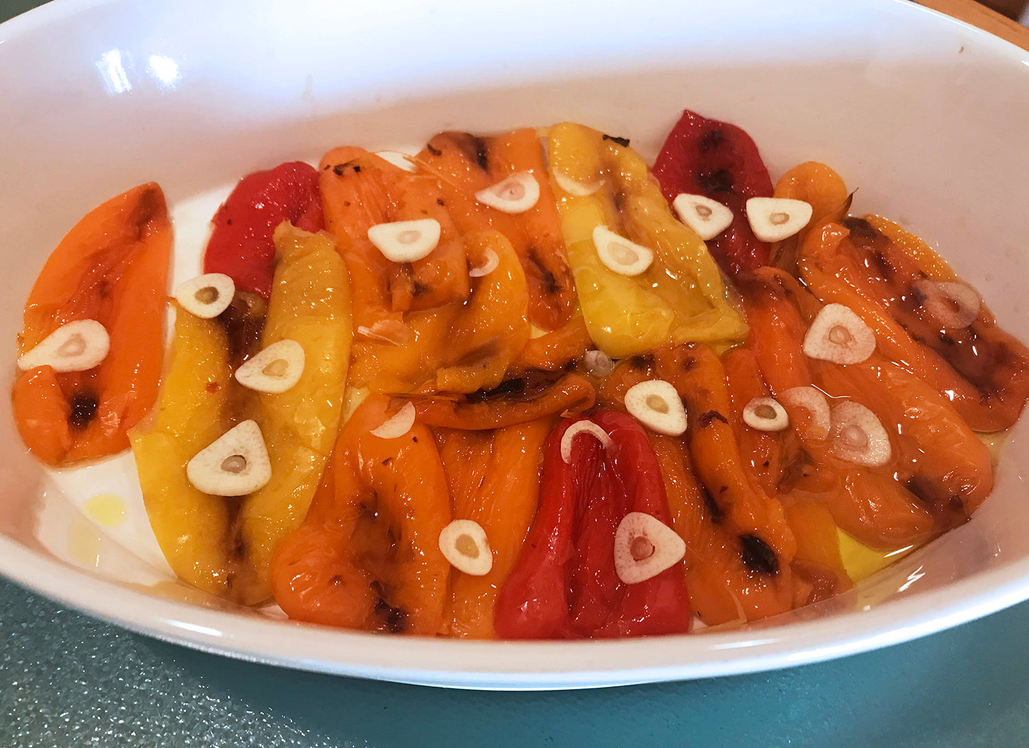 Greek Meal: Roasted Marinated Peppers