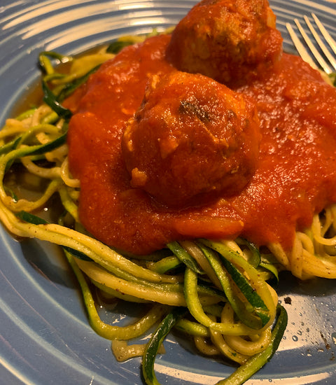 Lisa's Turkey Meatball and Zucchini Pasta