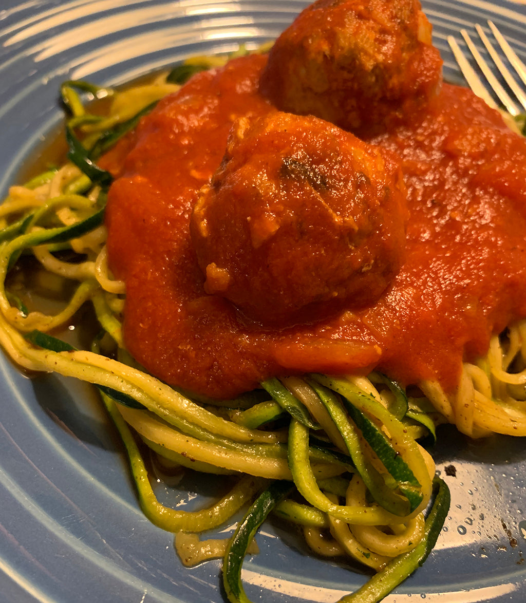 Lisa's Turkey Meatball and Zucchini Pasta