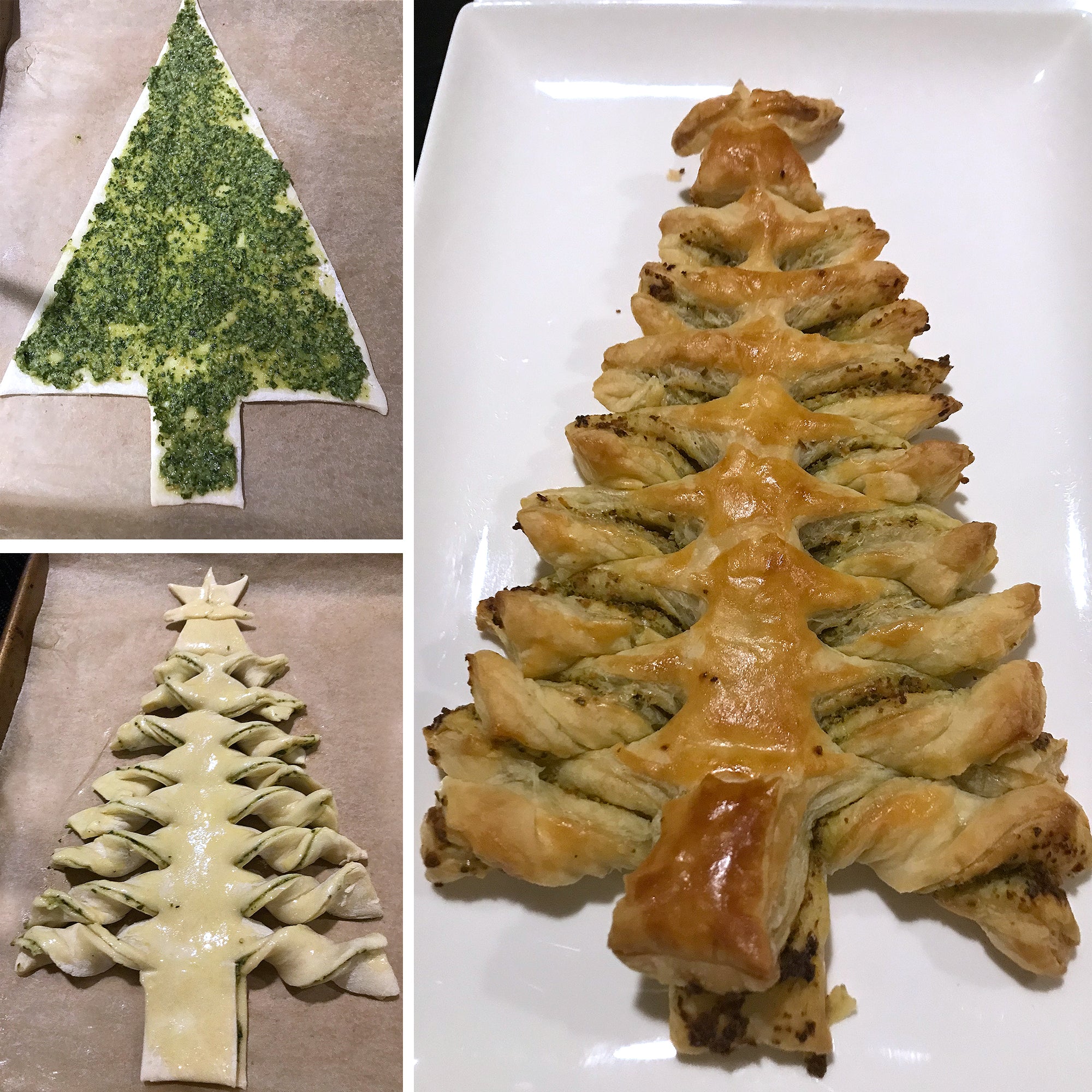 Puff Pastry Appetizer Christmas Tree