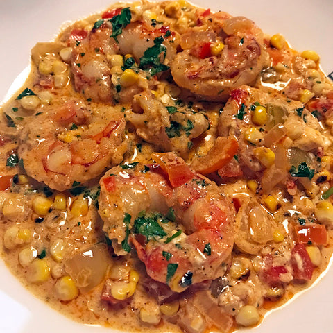 Shrimp in a Creamy Corn Sauce