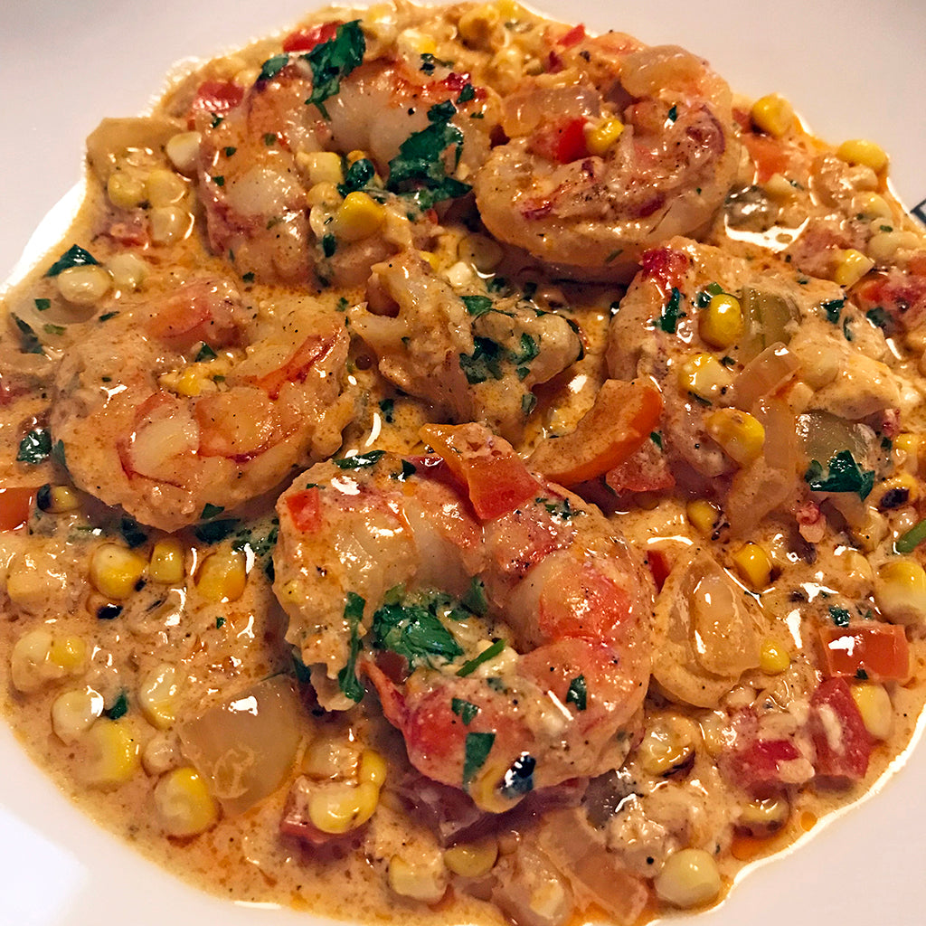Shrimp in a Creamy Corn Sauce