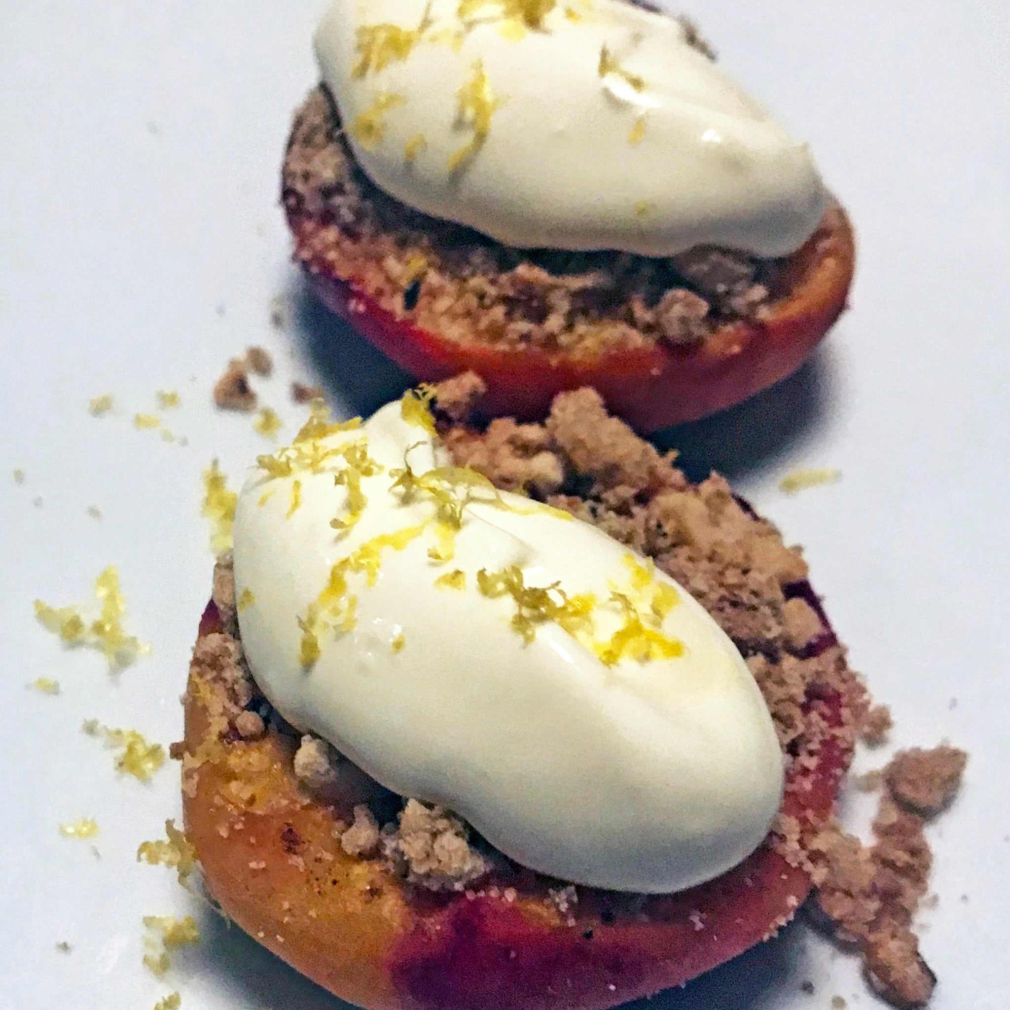 Mumbai Meal: Baked Peaches with Cardamom Crumble