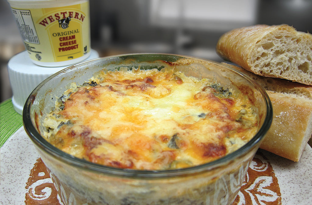 Cheesy Artichoke and Kale Dip