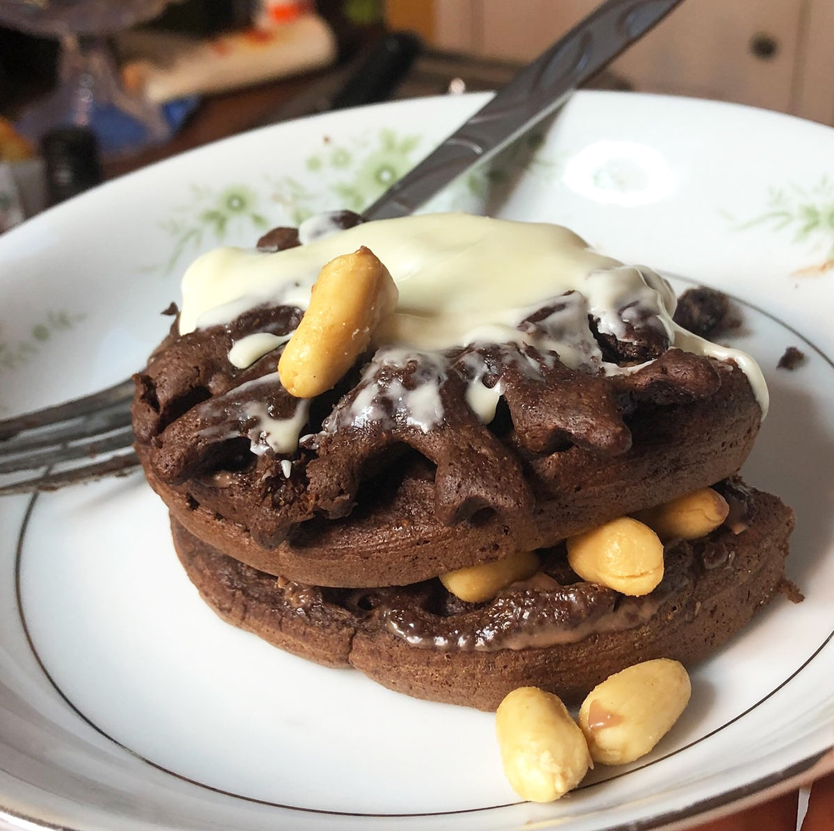 Salted Caramel Chocolate Chaffle (Keto Friendly!)