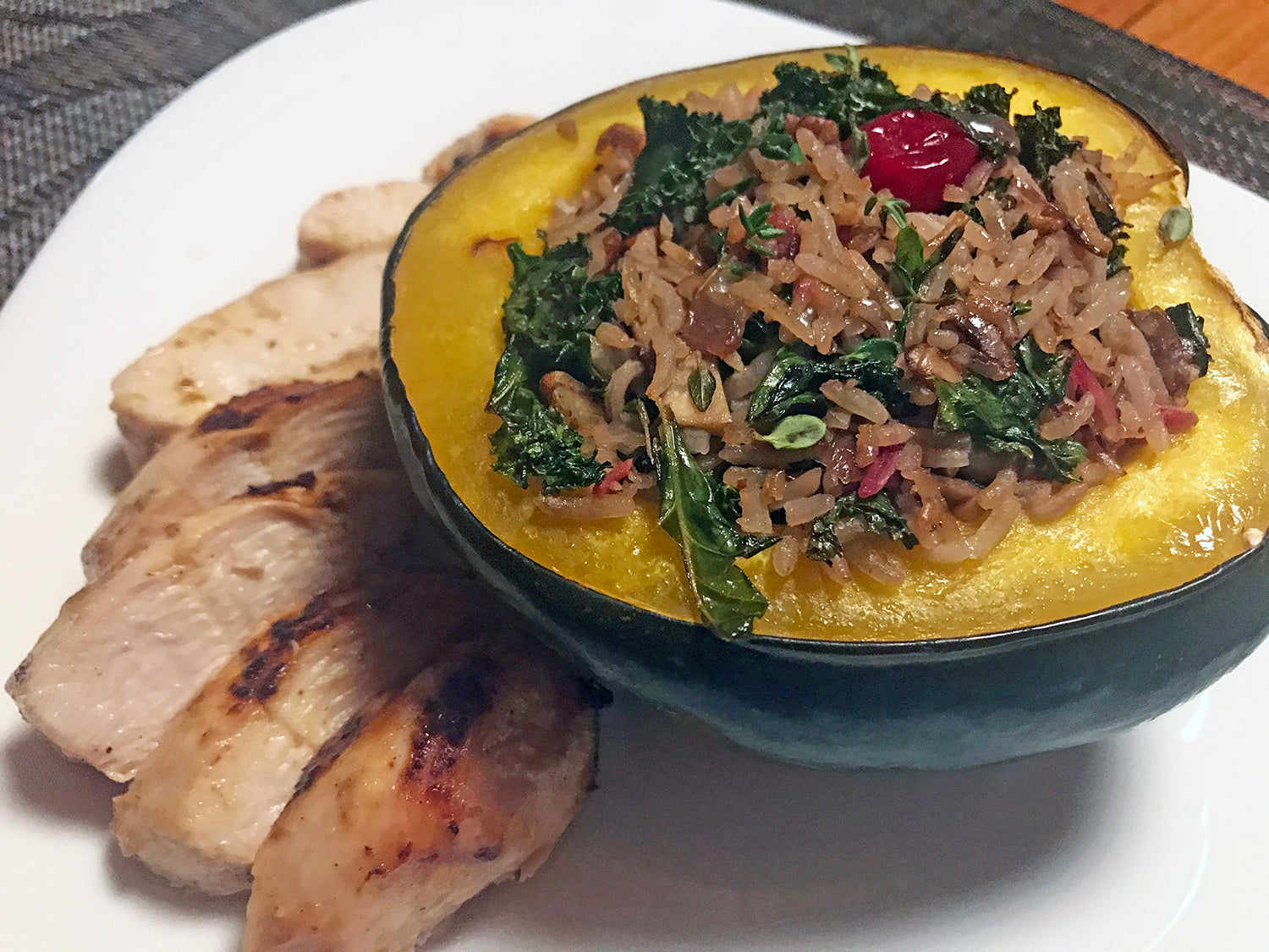 Acorn Squash with Rice Stuffing